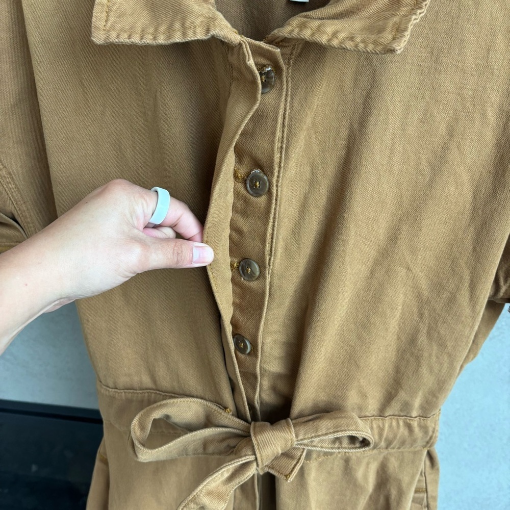 PILCRO Short-sleeve Wing Jumpsuit In Brown, Size M - Picture 12 of 16